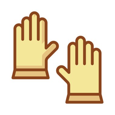 eldiven inşaat vektör çizim el 