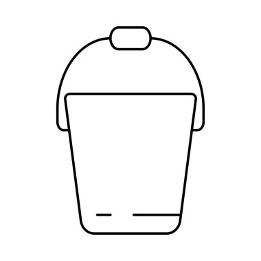 Beyaz arka plan, vektör, illüstrasyon izole temizlik kova düz simgesi