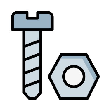 vida somun araçları vektör çizim 