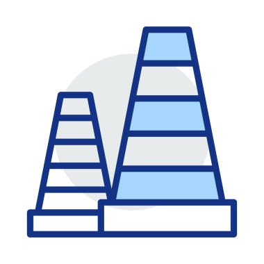 koni blok dur vektör çizim 