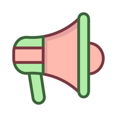 megafon hoparlör yüksek sesle vektör çizim 