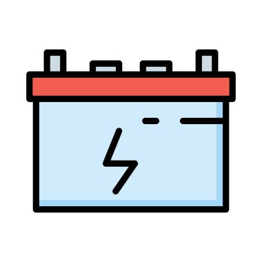 Pil güç enerji vektör çizim 