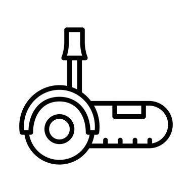 Daire testere düz simgesi beyaz arka plan, vektör, illüstrasyon izole