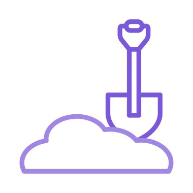 toprak spade inşaat vektör çizim 