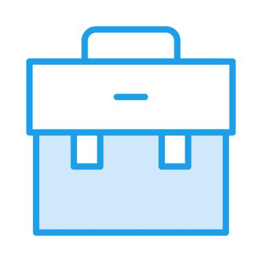 İnşaat aracı kutusu düz simgesi beyaz arka plan, vektör, illüstrasyon izole