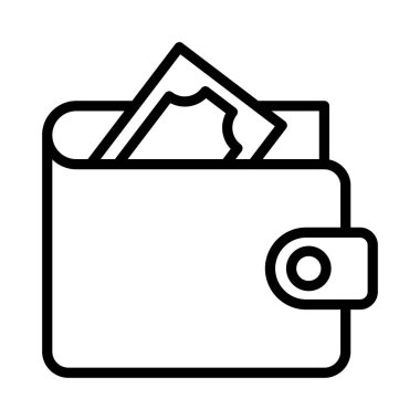 m-cüzdan ile nakit düz simgesi beyaz arka plan, vektör, illüstrasyon izole