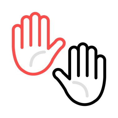 el itme hareketi vektör çizim 