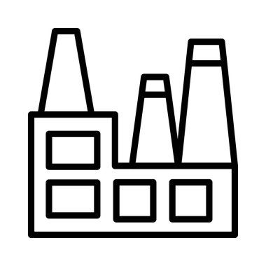 vektör çizim Bina Fabrika Sanayi 