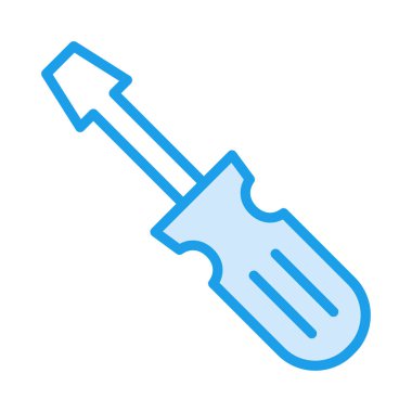 tornavida düz simgesi izole beyaz arka plan, vektör, illüstrasyon, onarım kavramı