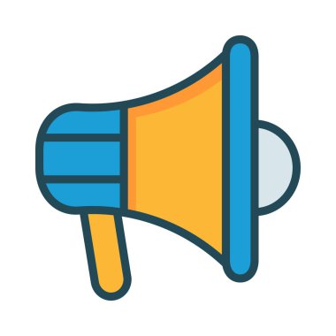 megafon hoparlör yüksek sesle vektör çizim 