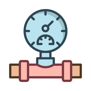 basınç boru hattı metre vektör çizim 