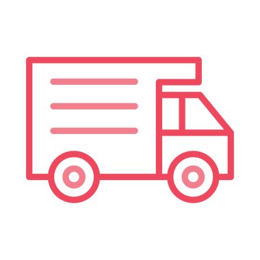 Kamyon kamyon teslimat vektör çizim 