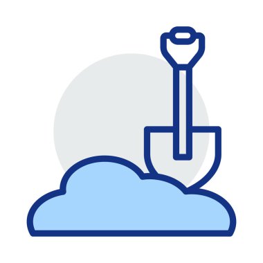 toprak spade inşaat vektör çizim 