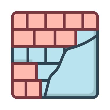 duvar tuğla inşaat vektör çizim 