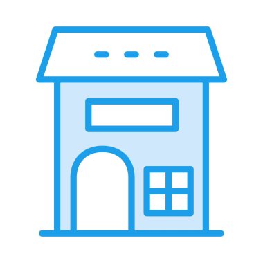 ev düz simgesi beyaz arka plan, vektör, illüstrasyon izole