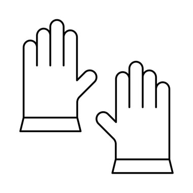 eldiven inşaat vektör çizim el 