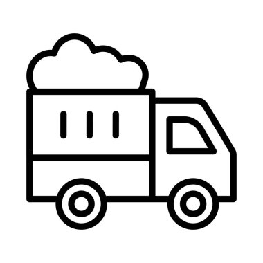 İnşaat teslim otomobil vektör çizim 