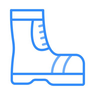 Beyaz arka plan, vektör, illüstrasyon izole koruyucu boot düz simgesi