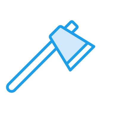 İnşaat balta düz simgesi beyaz arka plan, vektör, illüstrasyon izole