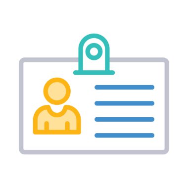 kimlik kartı kart vektör çizim 