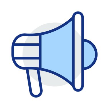 megafon hoparlör yüksek sesle vektör çizim 