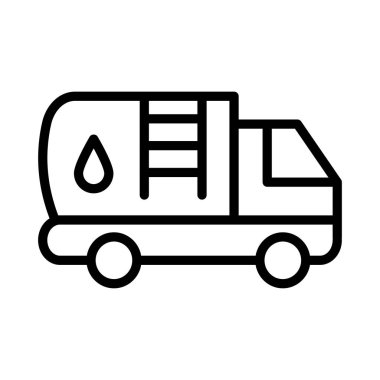 benzin tankeri yakıt vektör çizim 