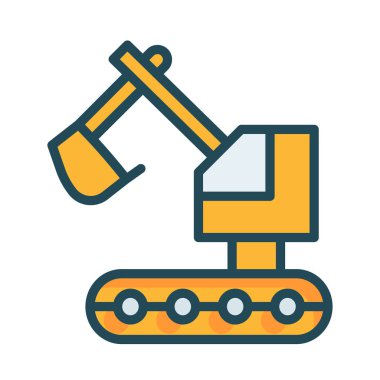 İnşaat vektör çizim altında vinç 