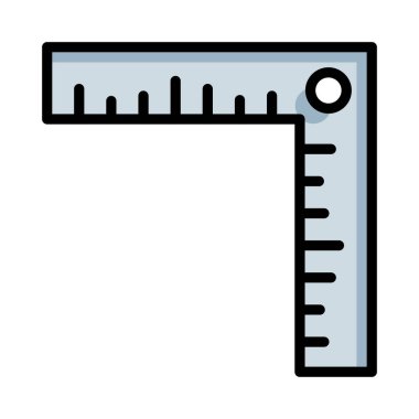 Cetvel ölçü birimi mimarisi vektör çizim 