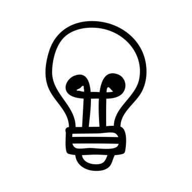 Beyaz arka plan, vektör, illüstrasyon izole ampul düz simgesi