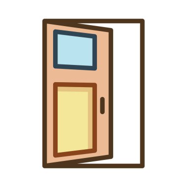 açık kapı girin vektör çizim 