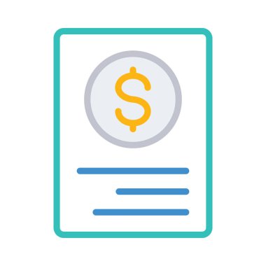 Fatura sayfası belge vektör çizim 