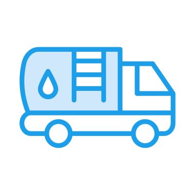 benzin tankeri düz simgesi beyaz arka plan, vektör, illüstrasyon izole