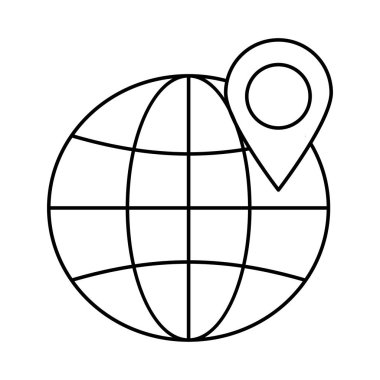 Dünya küresel vektör çizim Haritası 