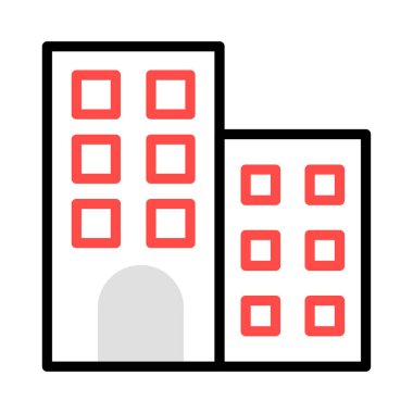 bina inşaat daire vektör çizim 