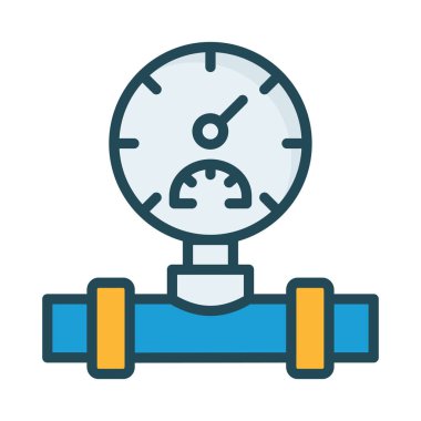 basınç boru hattı metre vektör çizim 