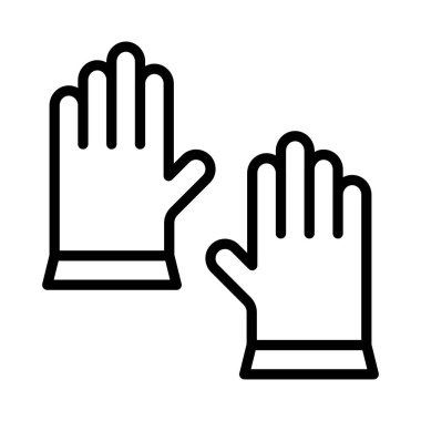 eldiven inşaat vektör çizim el 