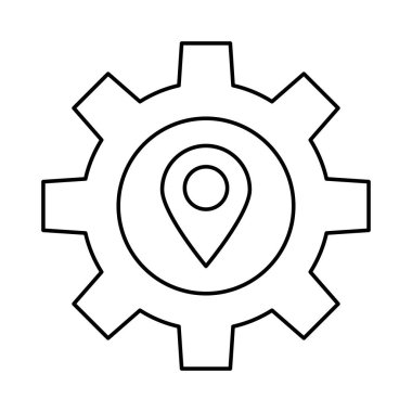 konum ayarı dişli vektör çizim 