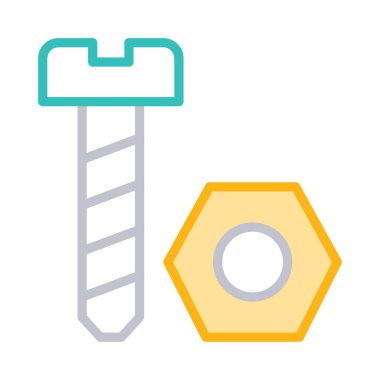 vida somun araçları vektör çizim 