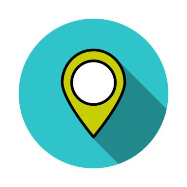 konumu PIN vektör çizim Haritası 