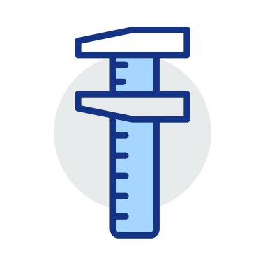 Cetvel ölçü mimar vektör çizim 