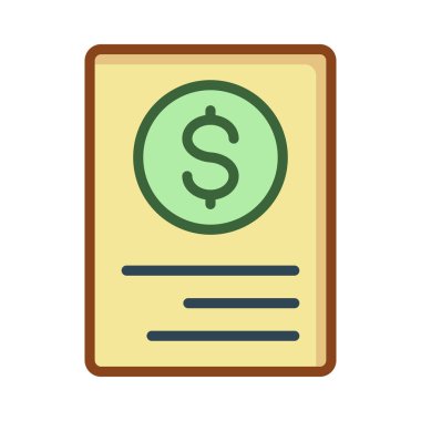 Fatura sayfası belge vektör çizim 