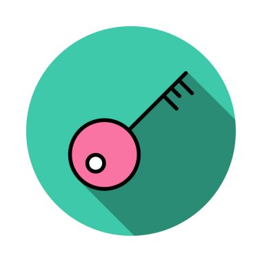 Beyaz arka plan, vektör, illüstrasyon izole anahtar düz simgesi