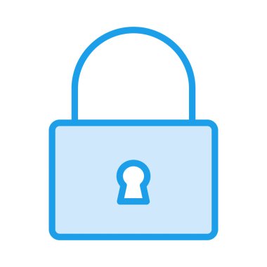 Beyaz arka plan, vektör, illüstrasyon izole kilit koruma düz simgesi