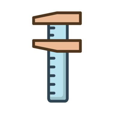 Cetvel ölçü mimar vektör çizim 