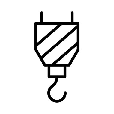 Vinç kanca lifter vektör çizim 