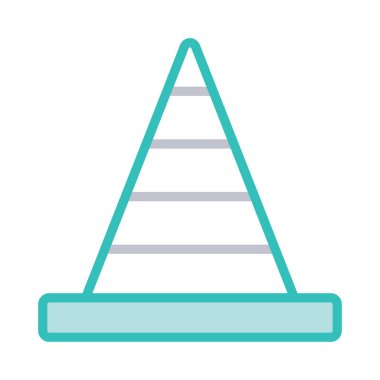 koni blok dur vektör çizim 