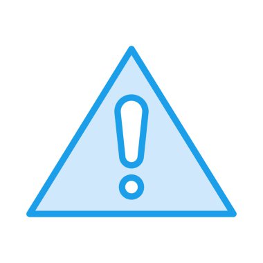 ünlem uyarı işareti düz simgesi beyaz arka plan, vektör, illüstrasyon izole