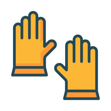 eldiven inşaat vektör çizim el 