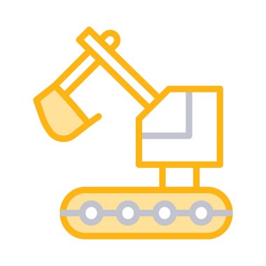 İnşaat vektör çizim altında vinç 