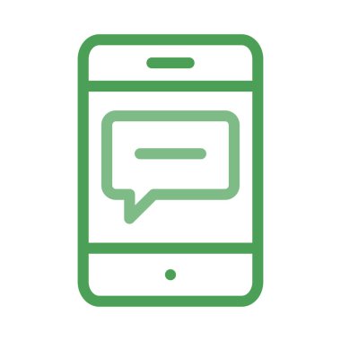 smartphone web simge vektör çizim üzerinde ileti simgesi 